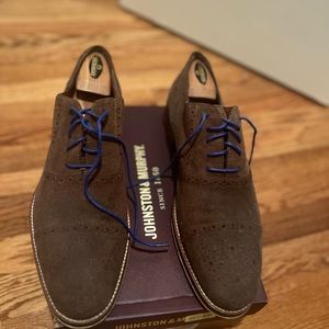 Johnson Murphy- Mens barely worn suade dress shoes. Very comfortable.